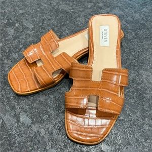 Steven by Steve Madden tan croc sandal 7